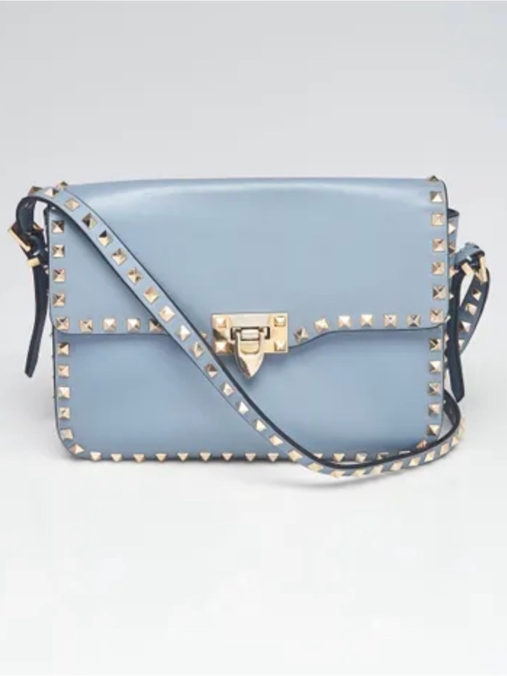 Valentino Light Blue Studded Crossbody Bag